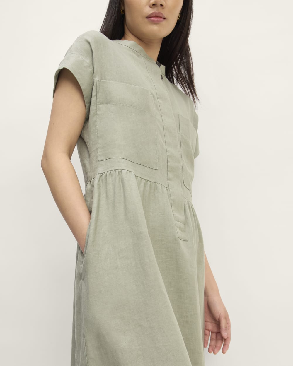 The Craft Dress in Linen | Sage Green - Image 5