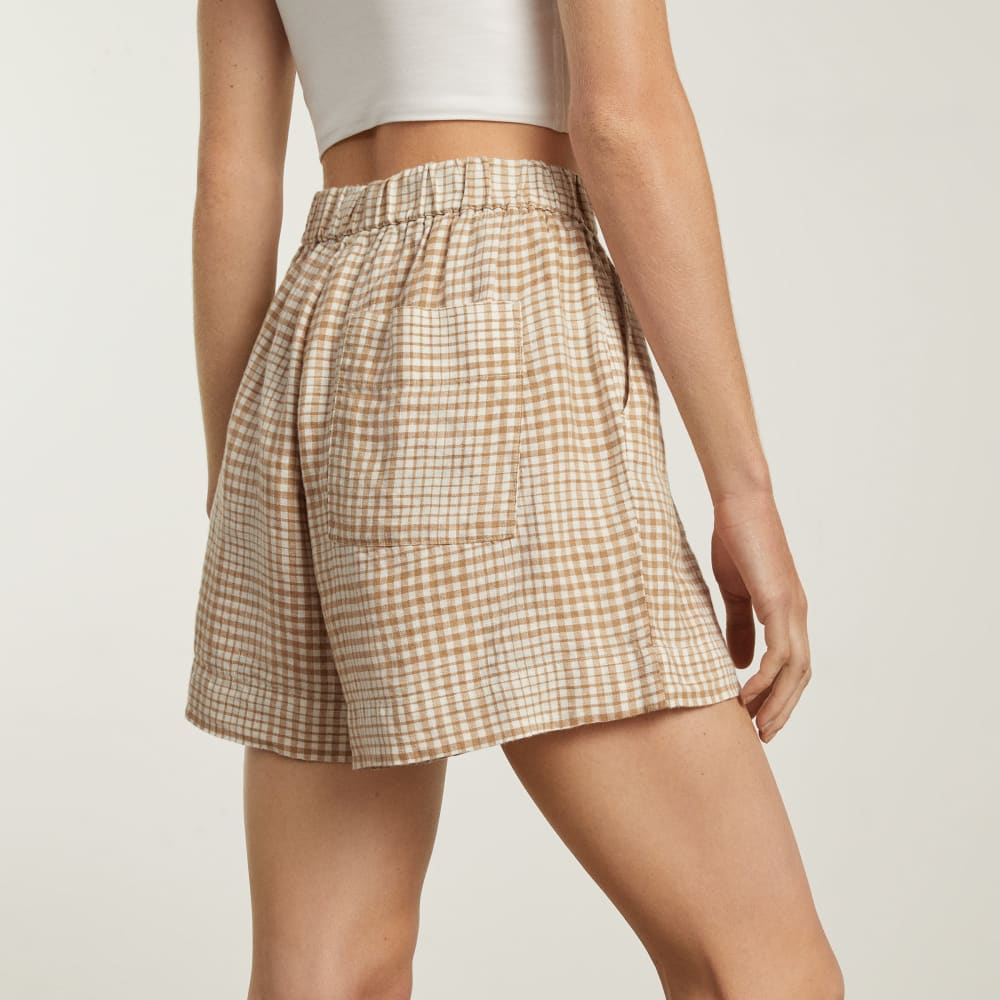 The Linen Boxer Short | Iced Coffee Grid - Image 4