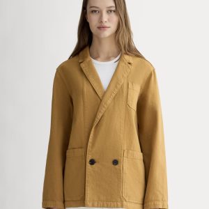 The Denim Chore Blazer | Garment-Dyed Neutral