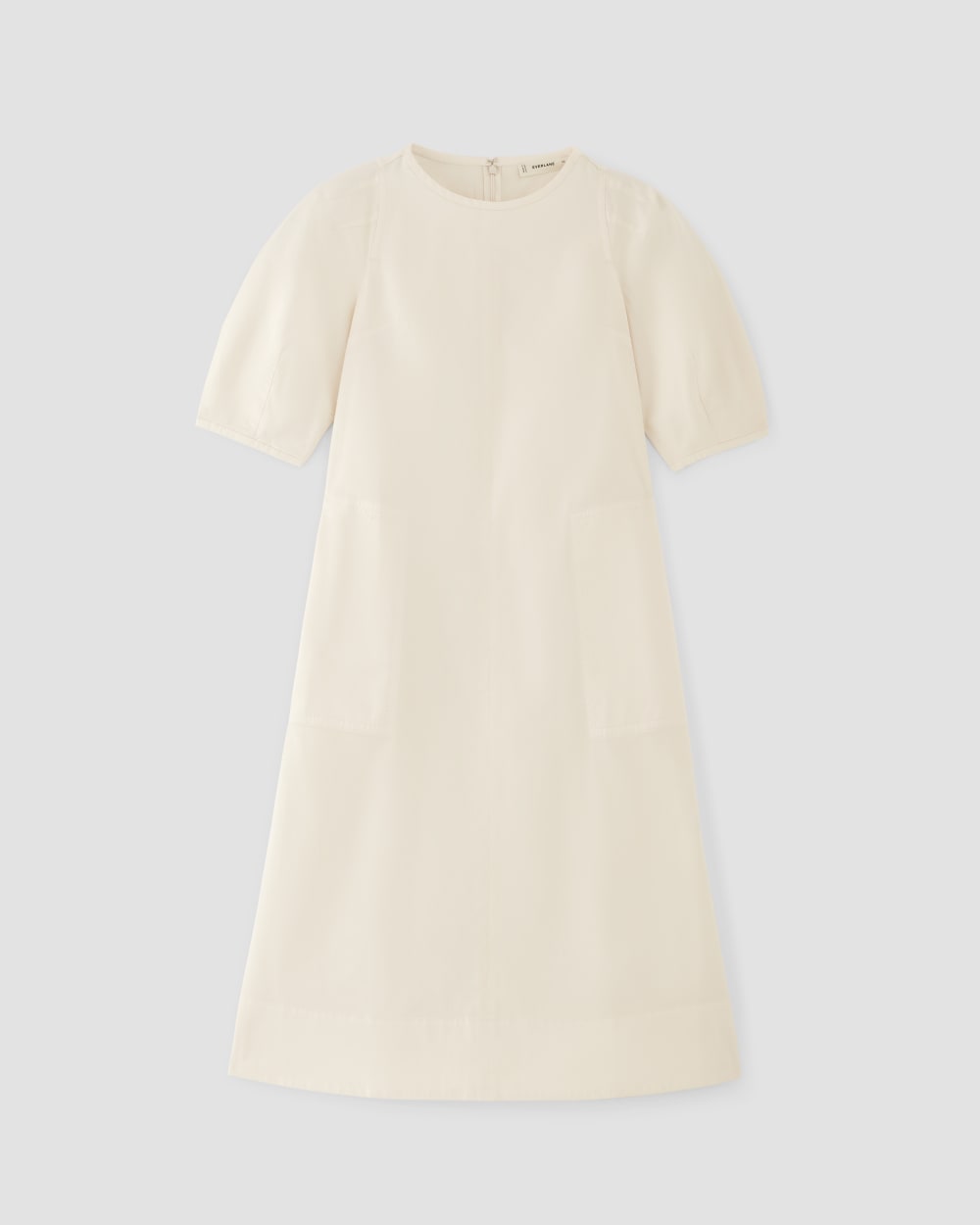 The Short-Sleeve Puff Midi Dress | Bone - Image 2