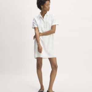 The Linen Eyelet Shirtdress | White Eyelet