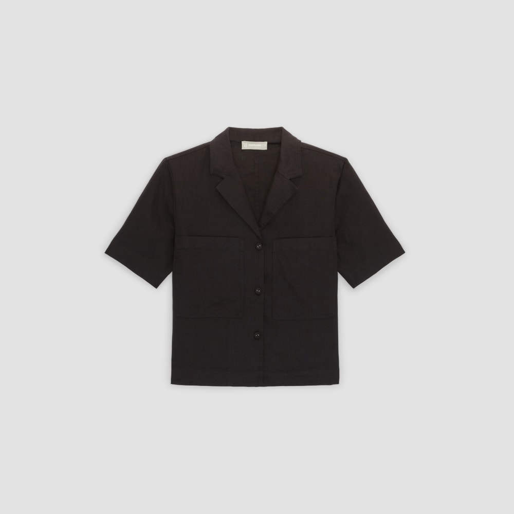 The Linen Workwear Shirt | Black - Image 2