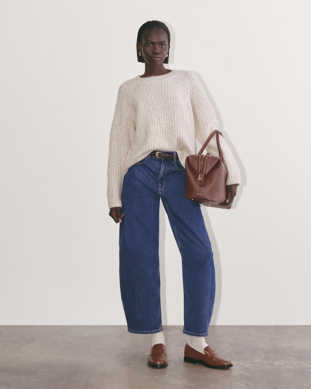 The Fisherman Crew in Cloud | Heathered Oat - Image 4