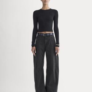 The Gardener Pull-On Jean | Washed Black