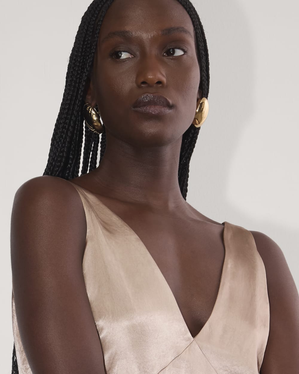 The Satin Slip Dress | Champagne - Image 3