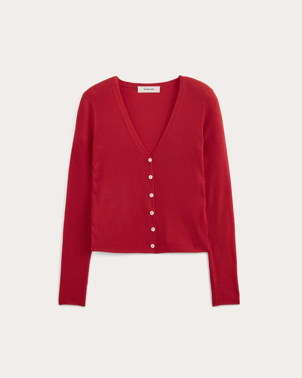 The Cardigan in Ultrasoft Merino | Classic Red - Image 2