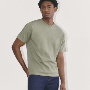 The Premium-Weight Relaxed Crew | Uniform | Heather Sage Green
