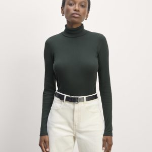 The Luxe Rib Turtleneck | Scarab