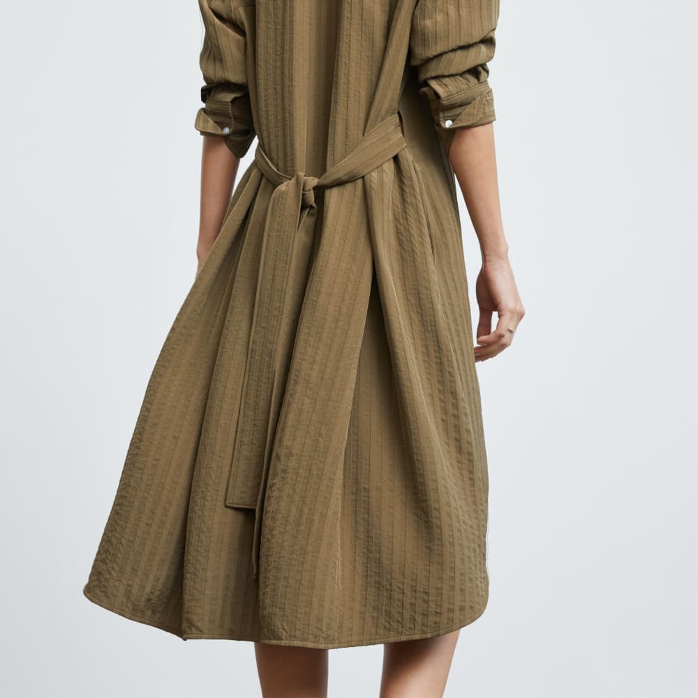 The City Stripe Draped Shirt Dress | Beech - Image 5