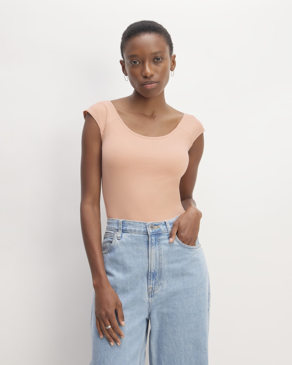 The Supima? Form Cap-Sleeve Tee | Blush Pink