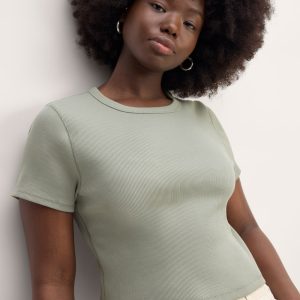 The '90s Rib Tee | Sage Green