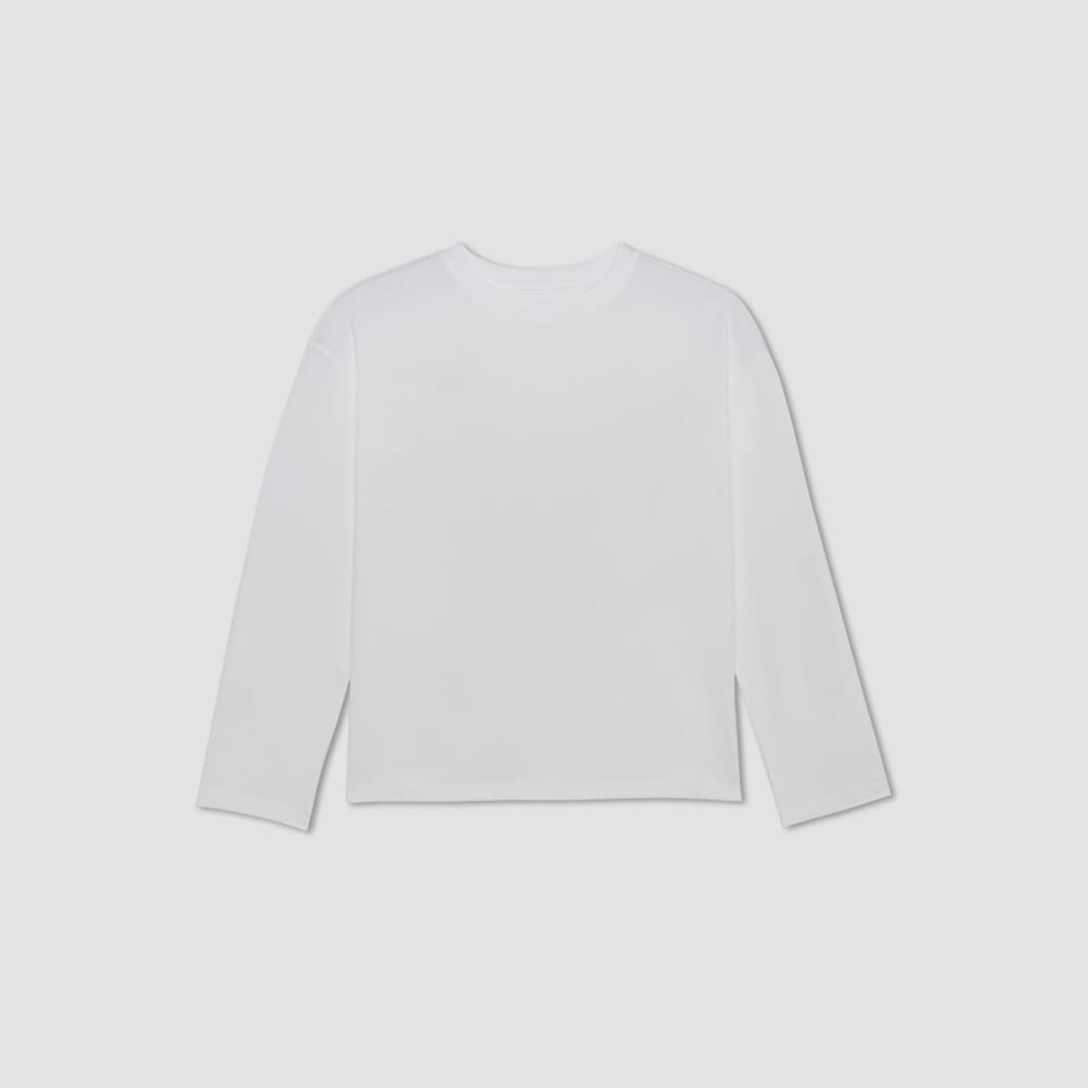 The Organic Cotton Relaxed Long Sleeve Tee | White - Image 2