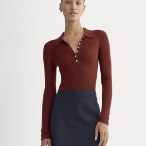 The Polo in Ultrasoft Merino | Merlot
