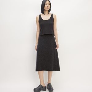 The Cozy-Stretch Skirt | Charcoal