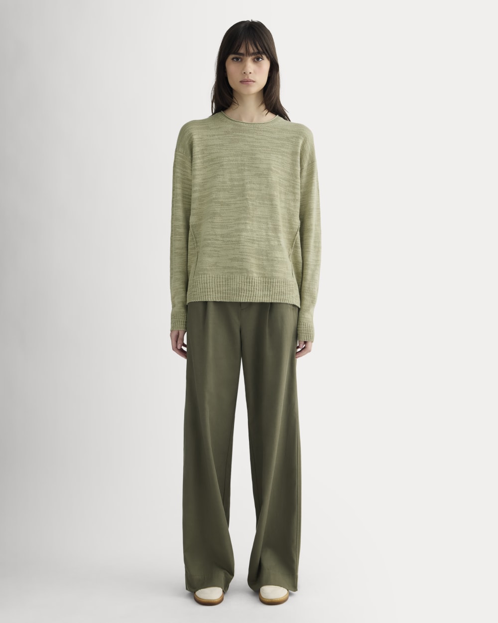 The Slouch Sweater in Cotton Linen | Eucalyptus - Image 3