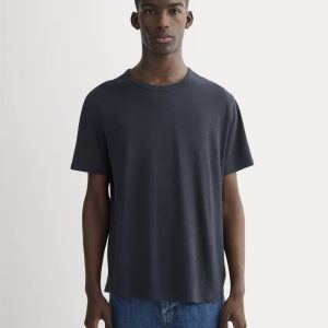 The Cotton Linen Tee | Navy
