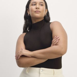 The Form Mock-Neck Tank | Black