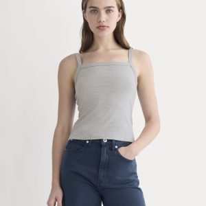 The Essential Square-Neck Tank | Heathered Grey