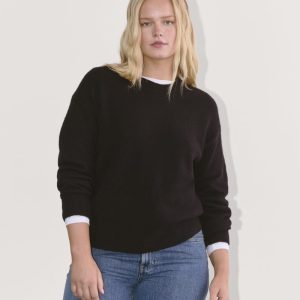 The Cocoon Crew in Plush Cotton | Black