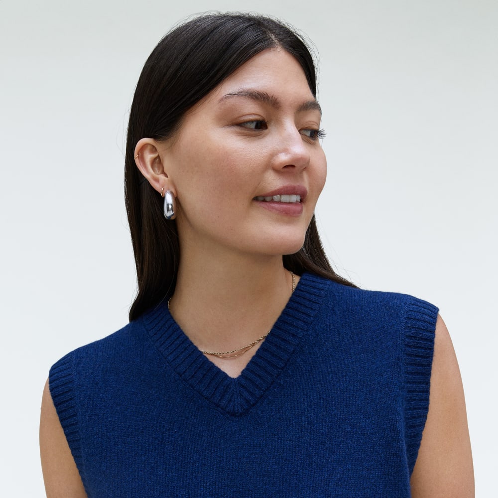 The Cashmere Vest | Bright Navy - Image 4