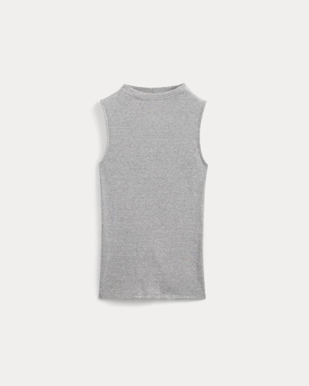 The Luxe Rib Funnel-Neck Tank | Classic Heather Grey - Image 2