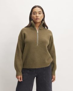 The Half-Zip Sweater in Luxe Merino | Beech