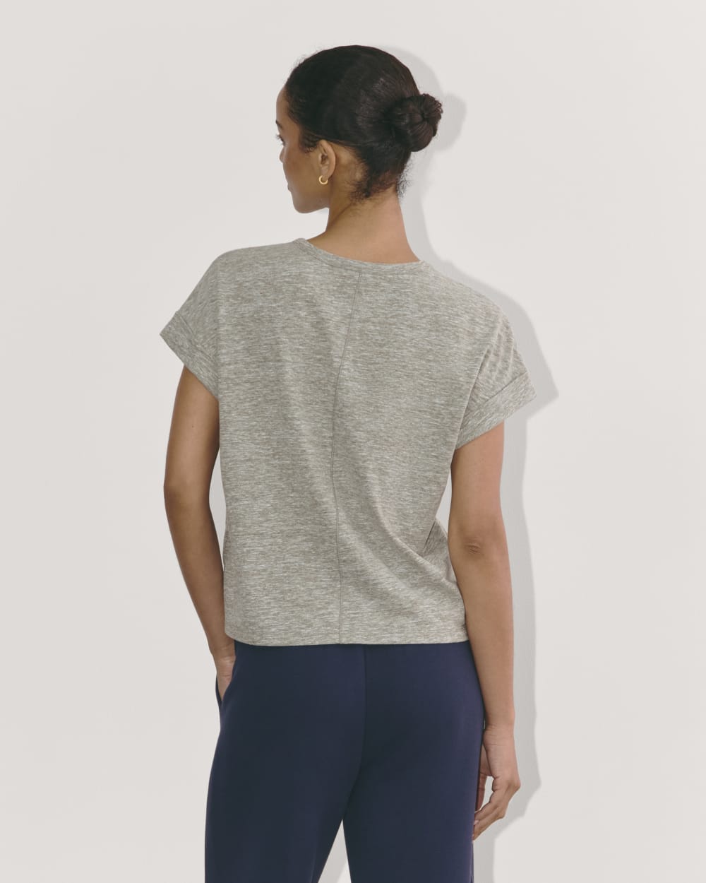 The Perform Tee | Heathered Grey / Olive - Image 5