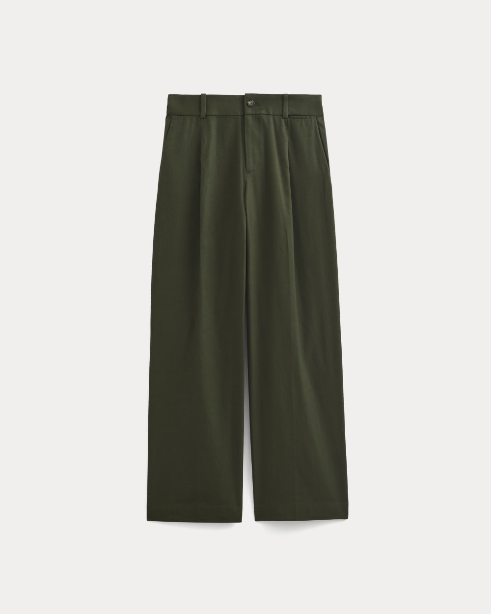 Wide-Leg Trouser in Buttersmooth | Dark Green | 30 Inseam - Image 2