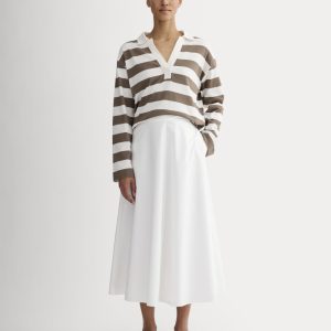 The Midi Skirt in Ultrasoft Cotton | White