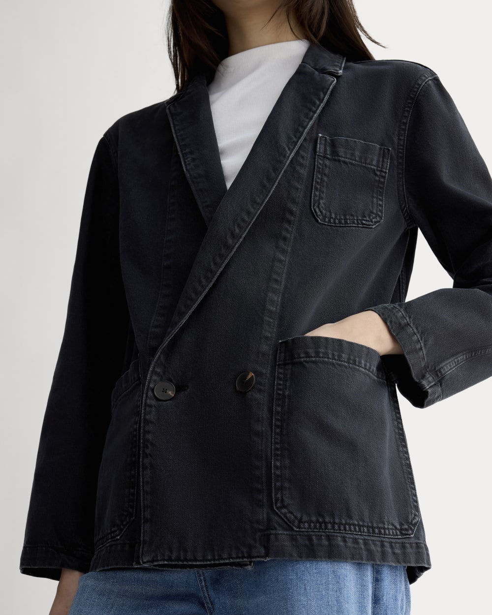 The Denim Chore Blazer | Black - Image 4