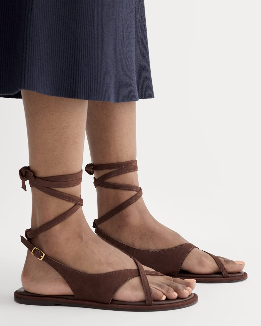 The Leather Crisscross Sandal | Burnt Umber - Image 8