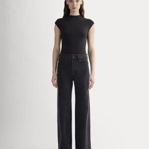 The Form Funnel-Neck Bodysuit | Black