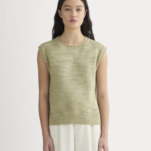 The Muscle Sweater in Cotton Linen | Eucalyptus