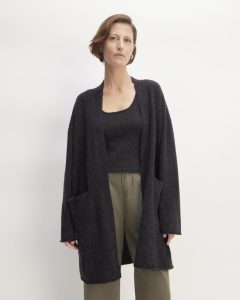 The Cozy-Stretch Long Cardigan | Charcoal