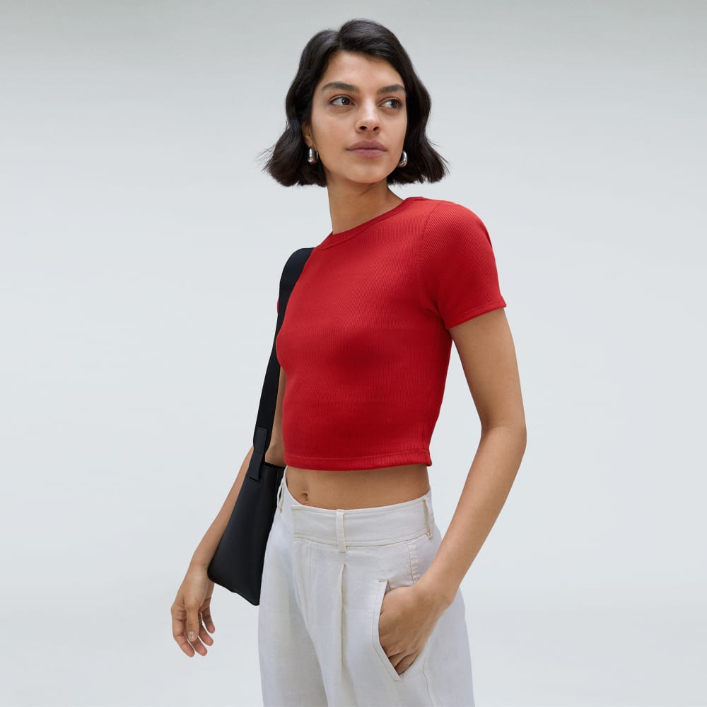 The '90s Rib Tee | Ruby - Image 5