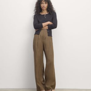 The Linen Way-High® Drape Pant  | Cocoa