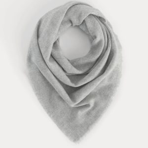 The Cashmere Feather Scarf | Heathered Grey
