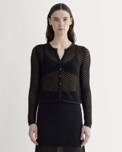 The Lace Knit Cardigan | Black