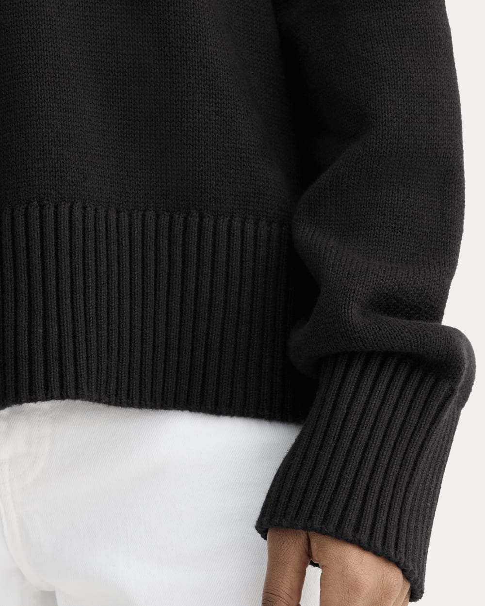 The Boxy Turtleneck in Everyday Cotton | Black - Image 4