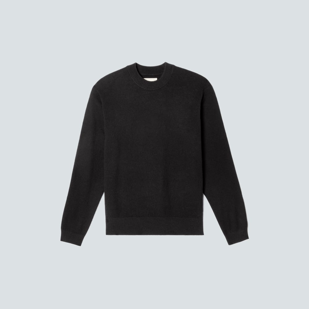 The Merino-Blend Crewneck Sweater | Black - Image 2