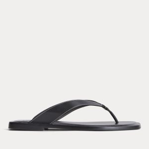 The Leather Flip Flop |  Black