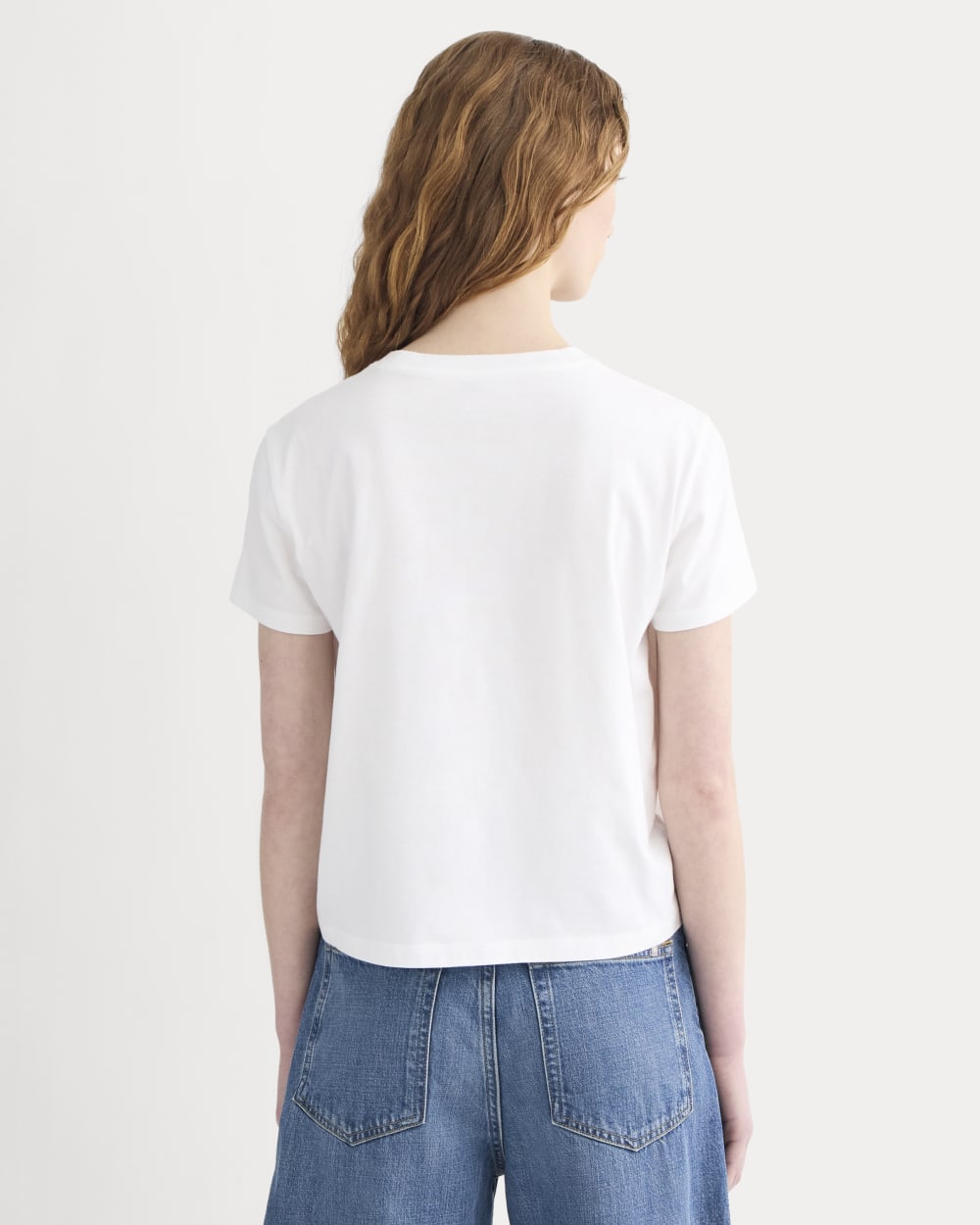 The Box-Cut Tee in Essential Cotton | White | No Pocket - Image 4