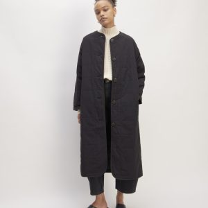 The ReNew Quilted Long Liner | Black