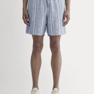The Linen Easy Short | Dutch Blue / Bone