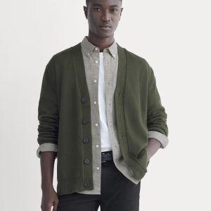 The Classic Cardigan in Everyday Cotton | Dark Green