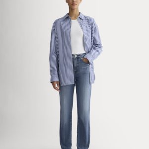 The High-Key Stovepipe Jean | Mid Indigo