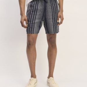 The Linen Easy Short | Navy / Bone