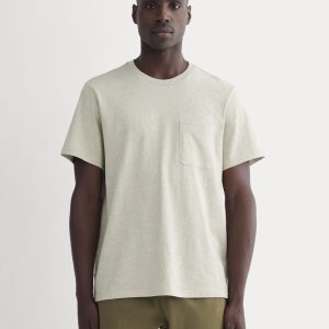 The Premium-Weight Pocket Tee | Uniform | Heather Oatmeal