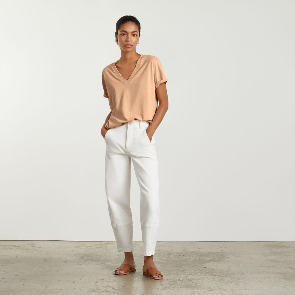 The Vintage V-Neck Hemp Tee | Hazelnut - Image 5