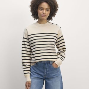 The Mariner Crew Sweater | Canvas / Black